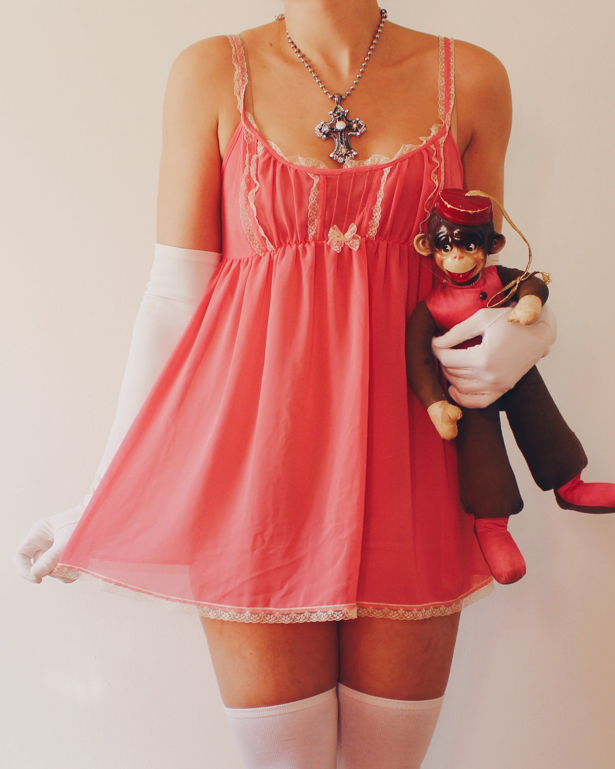 Vintage Victoria's Secret Pink Babydoll Camisole, Y2K Lingerie, Lace Trim Empire Waist Tank, Romantic Coquette Top